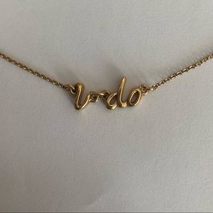 Gold Kate Spade “I Do” Necklace